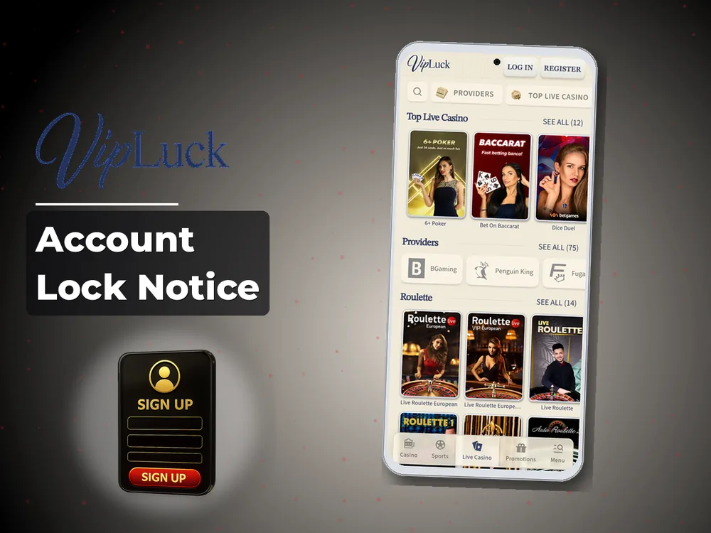 vipluck - Account Lock Notice