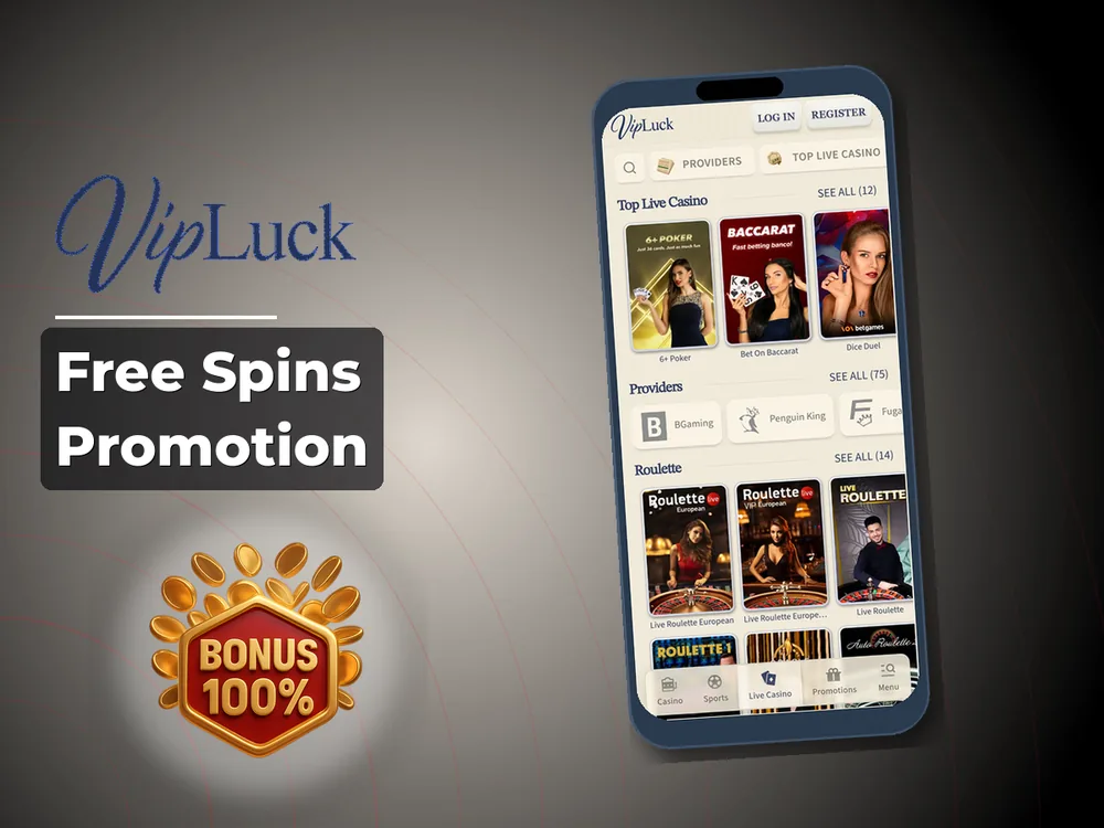 vipluck - Free Spins Promotion